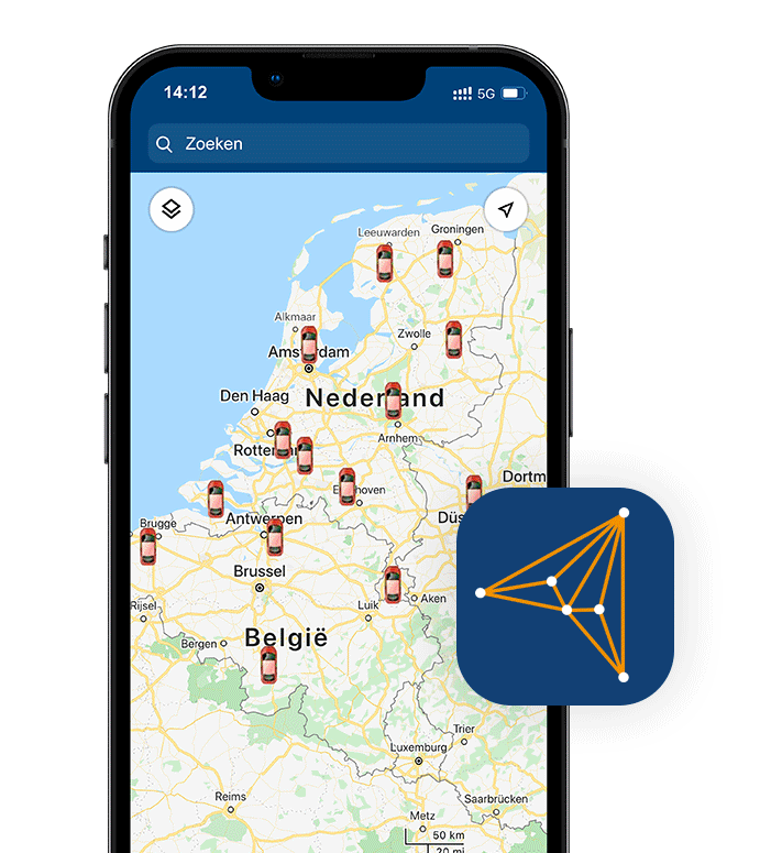Dit is de Mijn Nedtrack app, handig voor onderweg met alle basis mogelijkheden altijd binnen handbereik. Wij hebben naast de app ook een uitgebreid webportaal